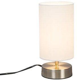 Modern asztali lámpa fehér kerek 12 cm - Milo 2