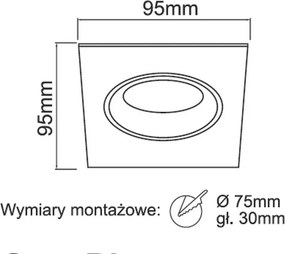 Orlicki Design OSTA OR83682 Beépíthető spotlámpa 1x8W/Gu10