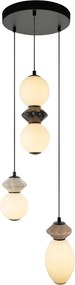 Italux modern függeszték balos barna matt fekete opál átlátszó szürke itxpnd-94921-4r-bk