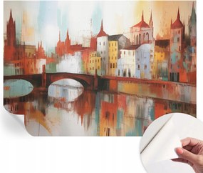 Mosható öntapadós fotótapéta étkezőbe Városi tájkép 312x219 cm