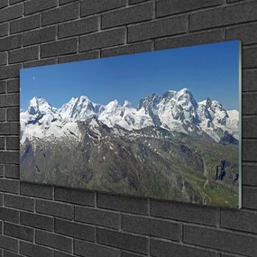 Fali üvegkép Snow Mountain Landscape 125x50 cm