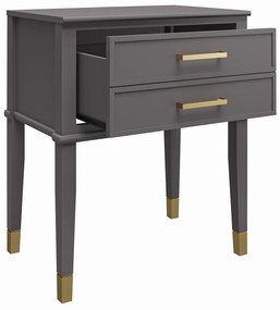 Sötétszürke éjjeliszekrény Westerleigh – CosmoLiving by Cosmopolitan