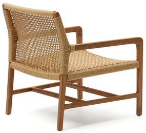 Natúr színű tömörfa kerti fotel Sabolla – Kave Home