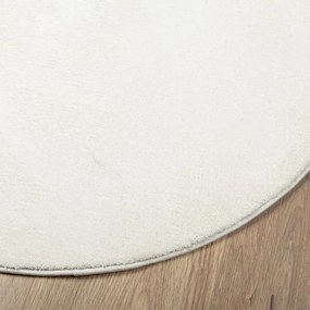 OVIEDO krémszínű rövid szálú szőnyeg Ø 160 cm