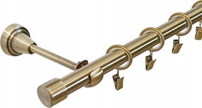 Lux Fém Függönykarnis 19 mm Szimpla Arany Antik 360 cm MIX Végek