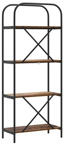 Könyvespolc Régi fa 60 x 30 x 146 cm Faanyag
