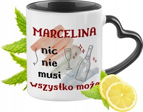 Marcelina Bögre Fekete Szív Alakú Füllel Ajándék