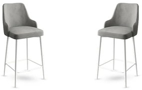 Enox Grey and White bárszék szett, 2 db, 2 db