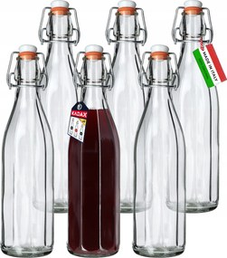 Üvegpalack 750 ml 0,75L Olaj 6db Dugóval