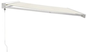 krémszínű szövet és alumínium behúzható napellenző 4 x 3 m