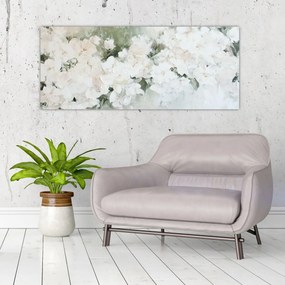 Kép - Fehér virág absztrakció (120x50 cm)