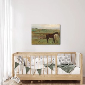 Kép - Edgar Degas, Horses in a Meadow, reprodukciók (70x50 cm)