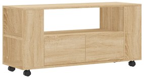 sonoma tölgy színű szerelt fa TV-szekrény 102 x 34,5 x 43 cm