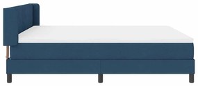 Boxspring ágy matraccal Kék 180 x 200 cm Szövet és Mérnöki Fa