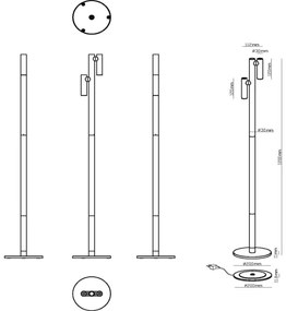 Lucide 27703/04/30 - LED Dimmelhető újratölthető kültéri lámpa ANTRIM 2xLED/2,2W/4V IP54 fekete