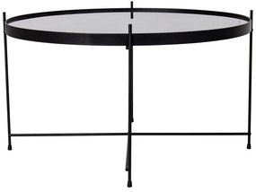 Fekete kerek dohányzóasztal ø 70 cm Venezia - House Nordic