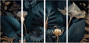 Exkluzív Vászonkép hálószoba nappaliba Nagy Dekoráció Arany 60x120