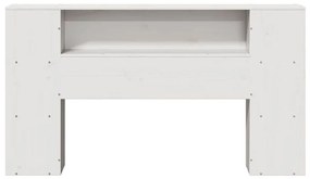 fehér tömör fenyőfa fejtámla tárolóval 150 cm