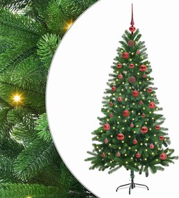 vidaXL Karácsonyfa 150 LED-del állvánnyal Zöld 150 cm PE