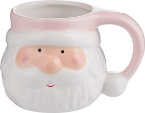 SANTA kerámia bögre, Mikulás 400ml , rózsaszín