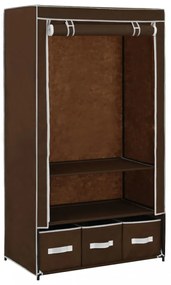 vidaXL barna szövet ruhásszekrény 87 x 49 x 159 cm
