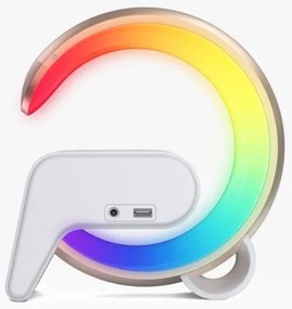 Immax 08986L-LED RGB Dimmelhető lámpa ébresztőórával és Qi töltéssel 30W/230V arany