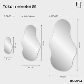 Atipikus tükör LED világítással G1