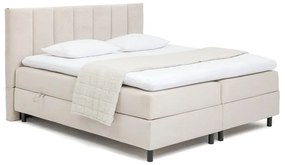 Bézs ágyneműtartós boxspring ágy 160x200 cm Elva Bold Line – Bonami Selection
