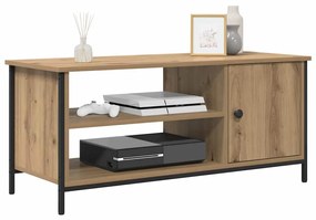 TV szekrény kézműves tölgy 100 x 40 x 45 cm Faanyag
