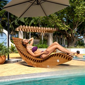 Jurhan BALI függő nyugágy, 155x60x93cm, természetes barna