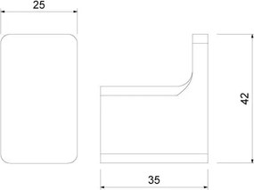 AREZZO design MONO fogas, fekete
