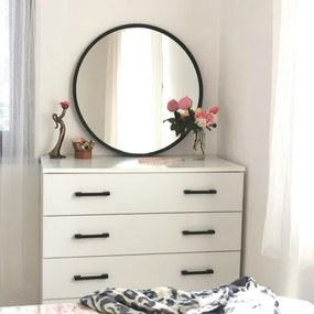 Fali tükör SIYAH átm. 60 cm fekete