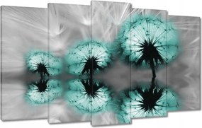 Vászonkép 100x60 Türkiz pitypang virág