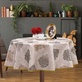 Abrosz Cerata Nem Szőtt Barna Bézs Dísz Kerek Vastag Kör 120 cm