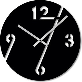 Falióra 50 cm Fa Falióra Nagy Fekete Modern Óra