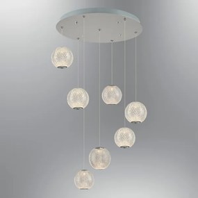 CREMONA LED csillár kábelen, 7xLED/5W/230V, 3000K, matt króm