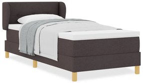 Boxspring Ágy Mattal - Sötétbarna - 100x200 cm - Szövet