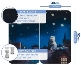 Edzett üveg tűzhely fedőlap szett 2 db-os 30x52 cm – Maximex