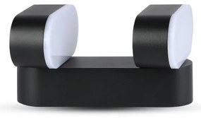LED Kültéri flexibilis fali lámpa 2xLED/12W/230V IP65 fekete