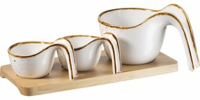 Mäser 4 részes gourmet tálkészlet tálcával PintarII