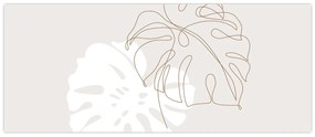 Kép - Line art monstera N⁰2 (120x50 cm)