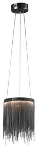 LED Csillár zsinóron CASCATA BLACK LED/18W/230V
