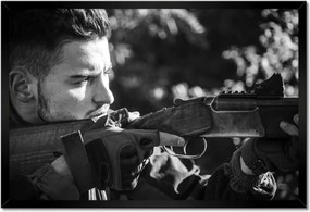 Poszterek keretben 60x40 Erdő vadász portré