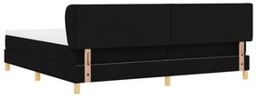 Boxspring Ágy Matracokkal - Fekete, 200x200 cm, Szövet