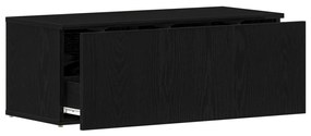 TV szekrény Fekete Tölgy 80x34x30 cm Mérnöki Fa