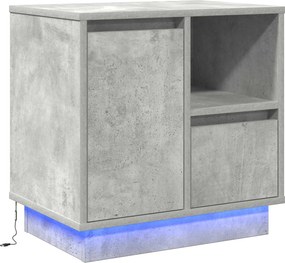 vidaXL Éjjeliszekrény fiókkal Beton Szürke 50 x 34,5 x 50 cm Faanyag