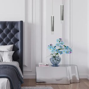 Csillár zsinóron TUBI 1xGU10/8W/230V fényezett króm