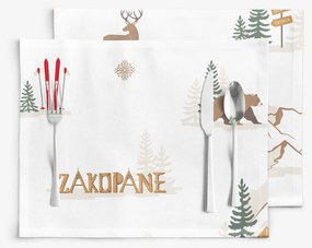 Goldea karácsonyi pamut reggeliző alátét - zakopane - 2db 30 x 40 cm
