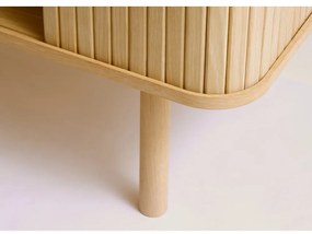 Natúr színű TV-állvány tölgyfa dekorral 160x56 cm Cavo – Unique Furniture