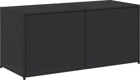 vidaXL fekete polyrattan kerti tárolóláda 283 L